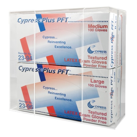 Kantek Acrylic Glove Dispenser, Double AH120